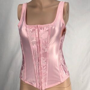 Empire Intimates Baby Pink Satin Corset